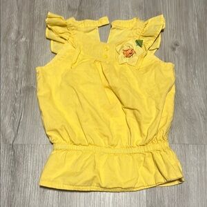Yellow Kids Ruffle Top‎